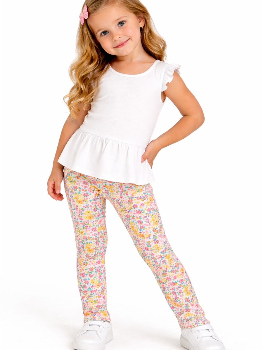 Mini Boden • NWT Pastel Floral Leggings 4-5